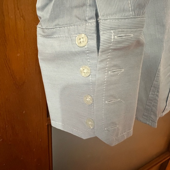 Light blue pinstripe button down shirt - Picture 2 of 3